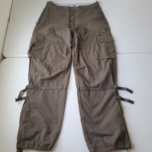 Vtg 90s Y2K Triple Five Soul Cargo Pants Men 37x34 Brown Paratrooper Streetwear